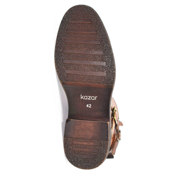 customized brown mens leather boots Kazar brand