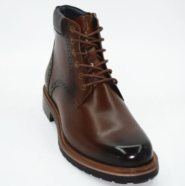 brown men boots fashionable winter boots shoelaces boots