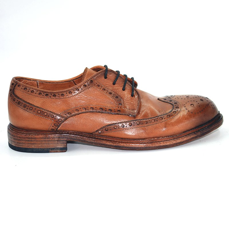 brown leather goodyear shoes supplier for men outdoor waterproof goodyear