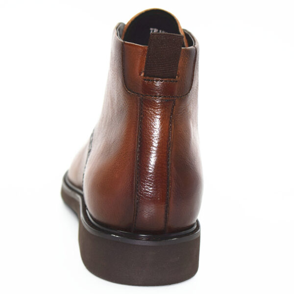 brown Cowhide leather high formal shoes for men dress shoes Goodyear shoes