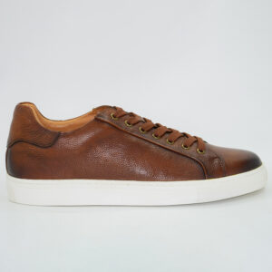 brown leather sneaker shoes for men sport sneaker