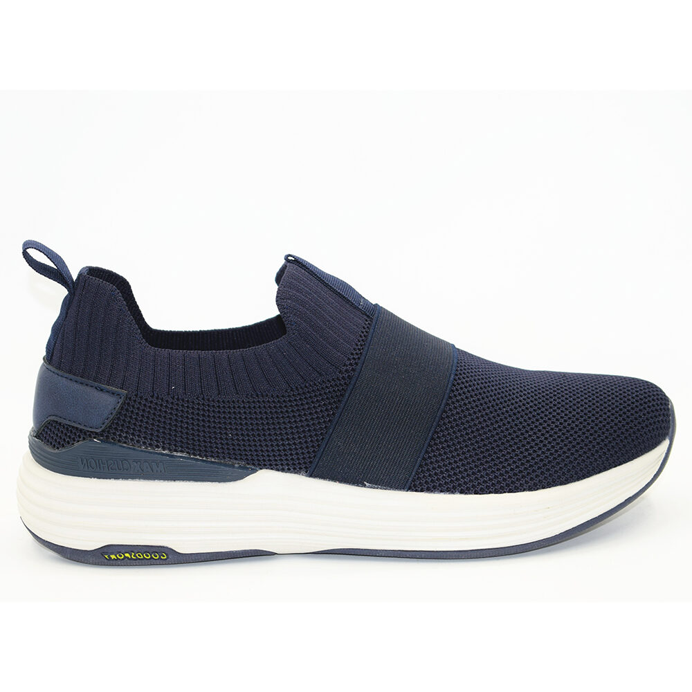blue breathable mesh running sneaker shoes for men