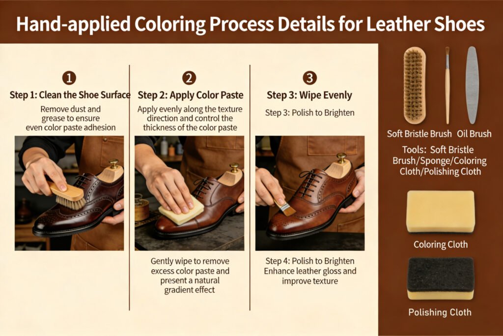Leather Shoe Finishing Process