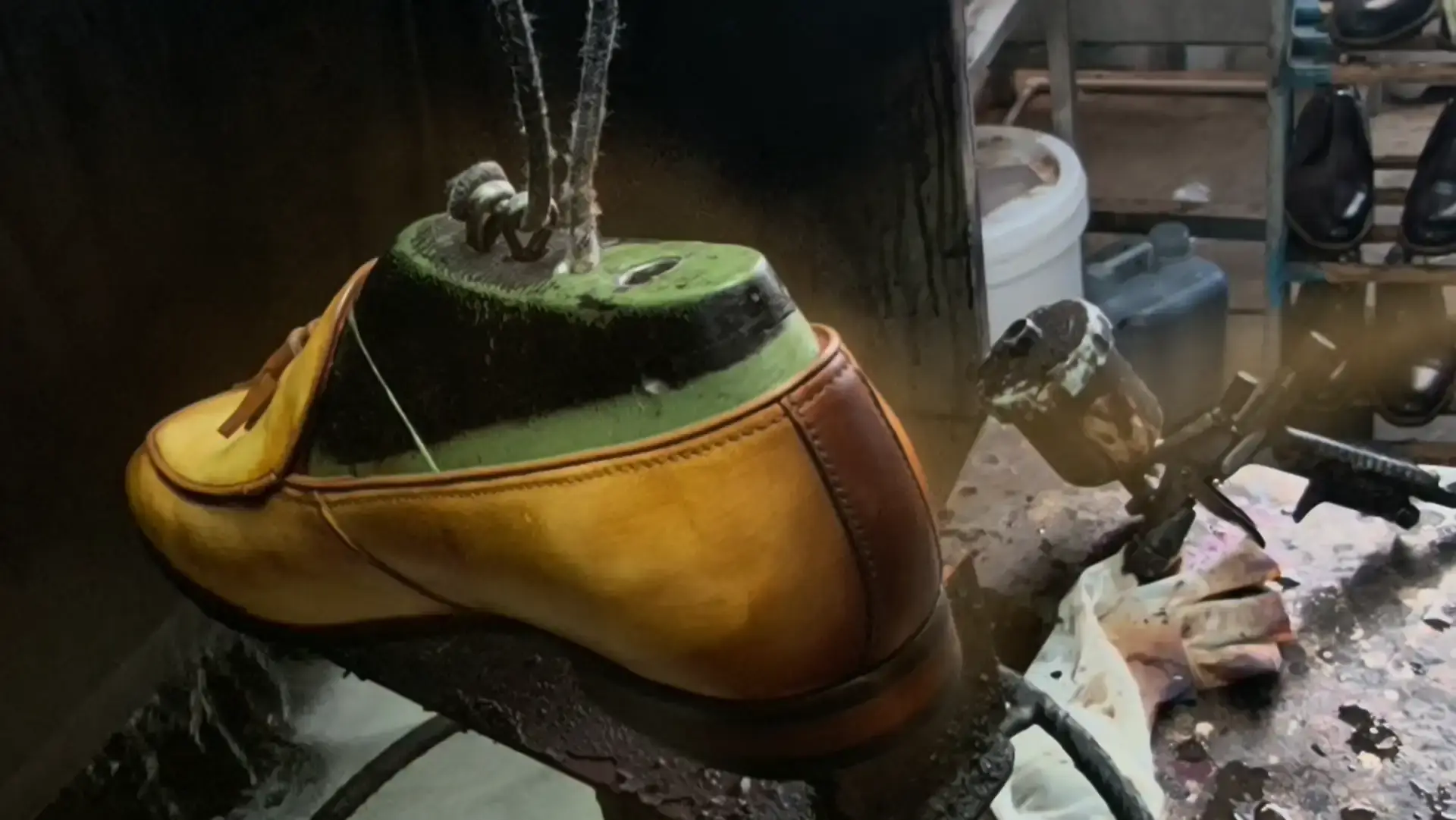 custom patina leather shoes